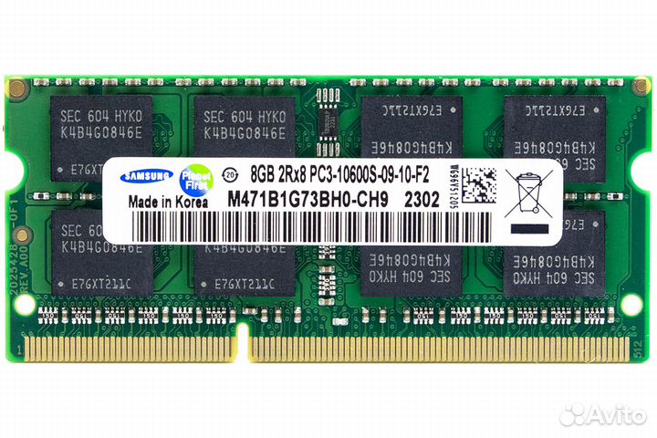 Новые sodimm DDR3 8GB PC3-10600S 1333 Samsung