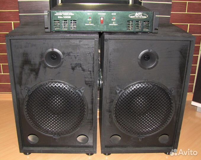 Колонки Pro-Music 1083Вт 2шт F12L64\8Ом+Amplirier