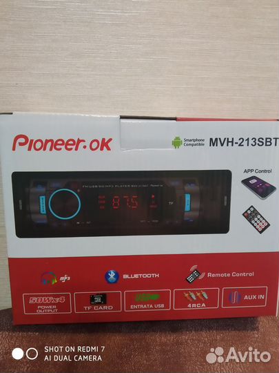 Автомагнитола Pioneer с bluetooth