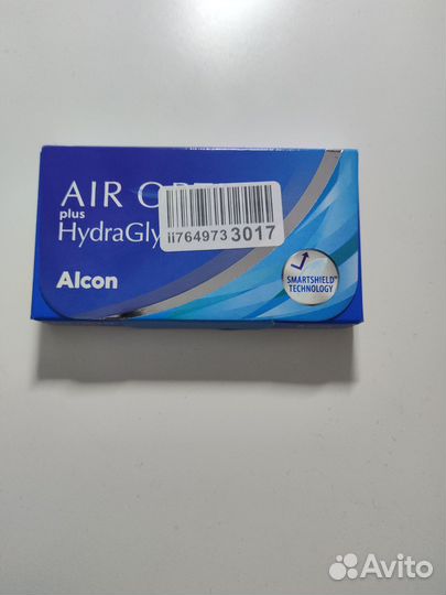 Линзы air optix plus hydraglyde на -2 (6 шт)