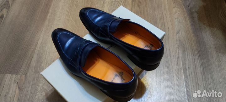 Santoni лоферы мужские 42,5рр