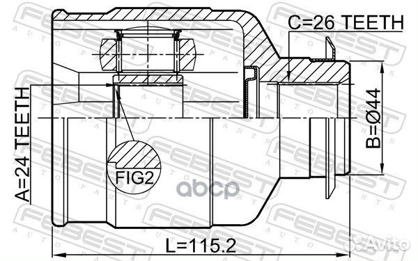 Шрус внутренний правый 24X44X26 1211IX354wdrh