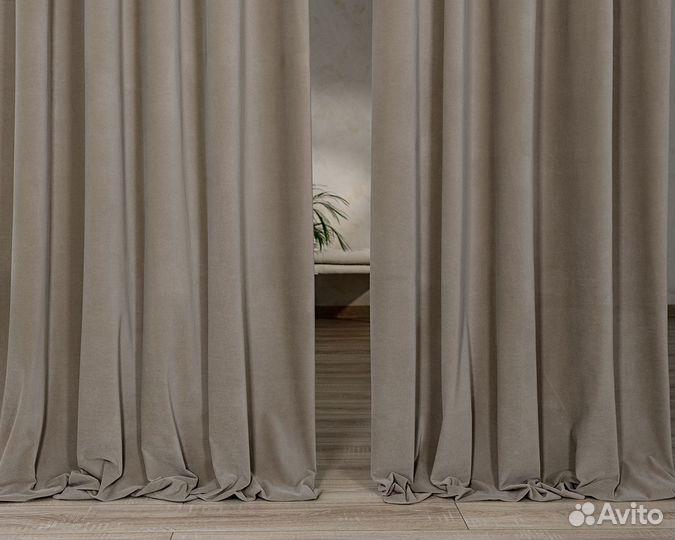 Портьеры бархат Богема Кофе шторы