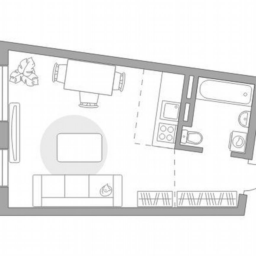 1-к. квартира, 38,5 м², 2/6 эт.