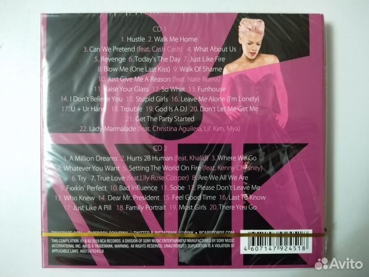 2CD диска. pink. Greatest hits