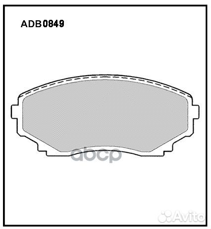 Колодки тормозные дисковые перед ADB0849 AL