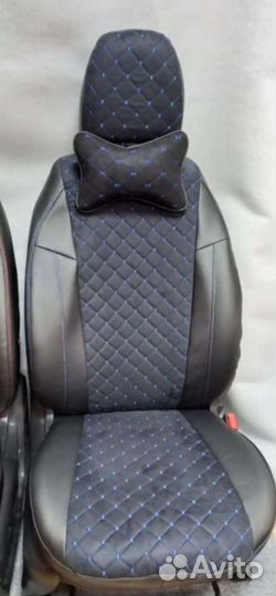 Чехлы на chevrolet lacetti Франт синяя строчка