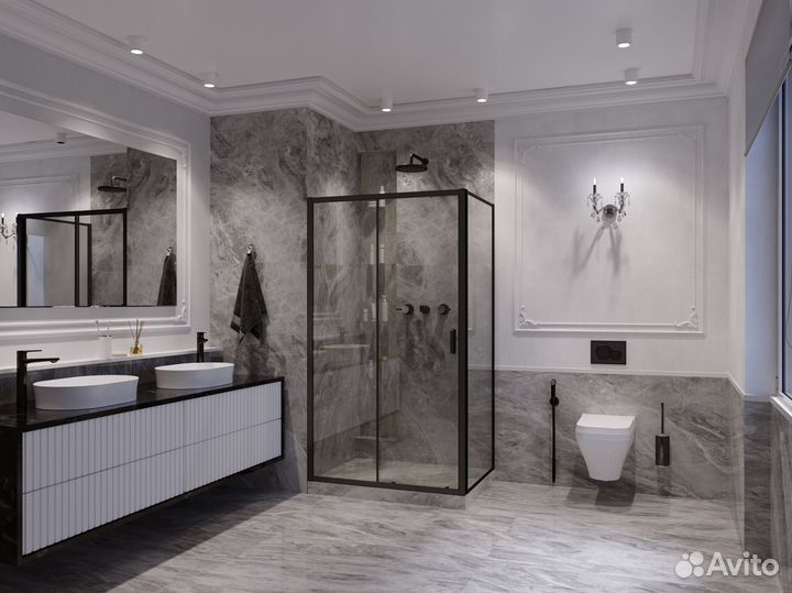 Душ. уголок Ambassador 110x100 Black 17021217ab-1