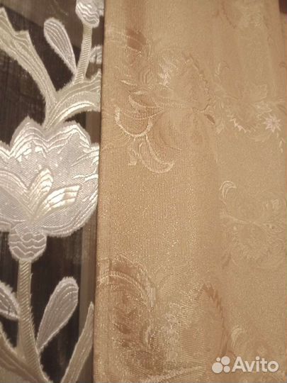 Комплект : тюль,партьеры, ламбрекен