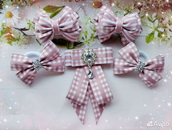 Школьные бантики и галстук, жабо