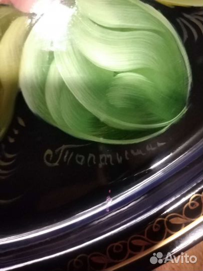 Блюдо Жестово, ручная роспись, авторская работа