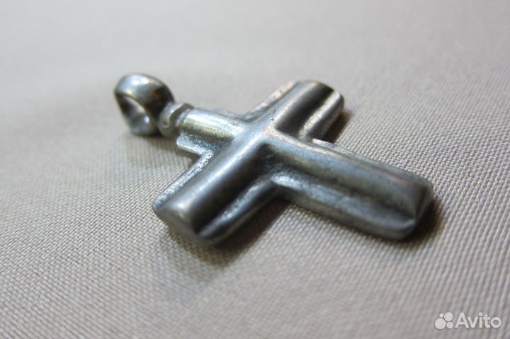 Крест нательный старинный 5*3,2см серебро Эфиопия