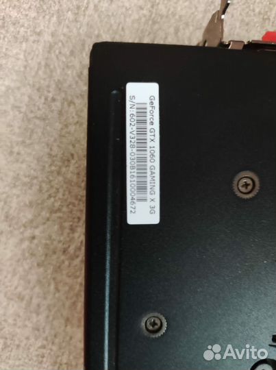 Видеокарта gtx 1060 3gb msi