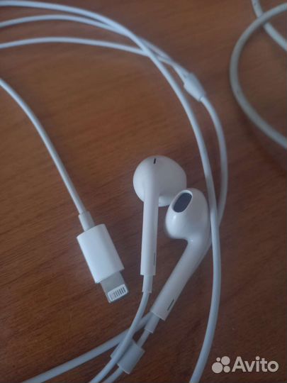 Apple earpods lightning,кабель,блок