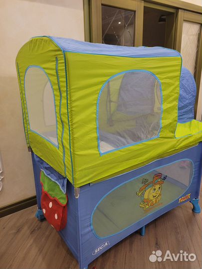 Детская кровать манеж складной seca