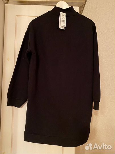 Черное повседневное платье