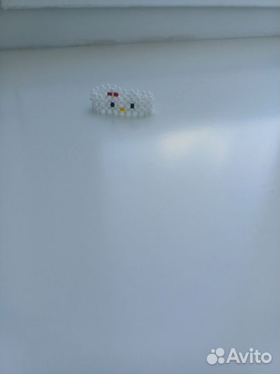 Кольцо из бисера с Hello Kitty