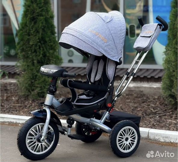 Велосипед детский трёхколёсный бмв с ручкой