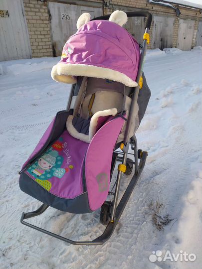Детские санки коляска