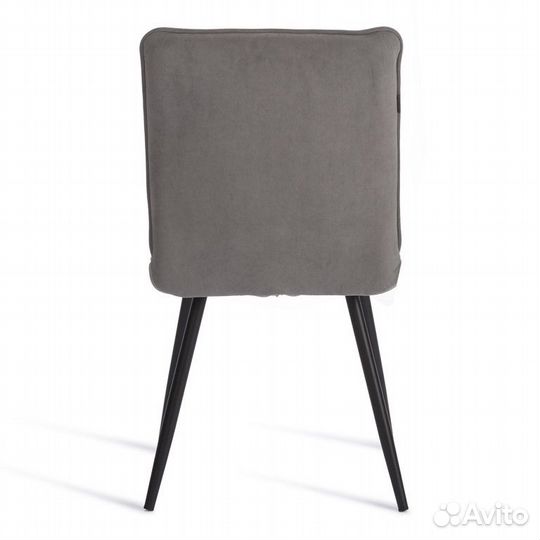 Стул обеденный Sweet флок, серый/черный