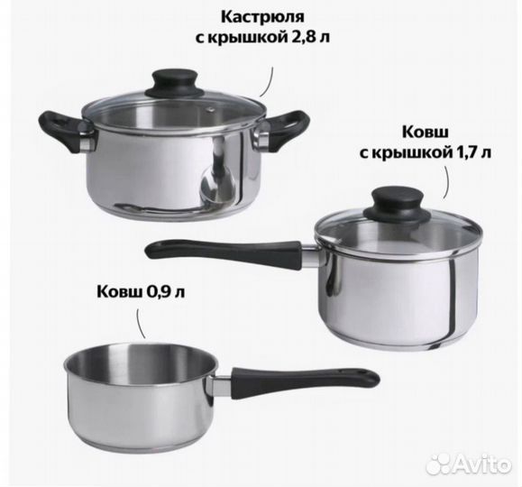 Набор кастрюль икеа аннонс новый