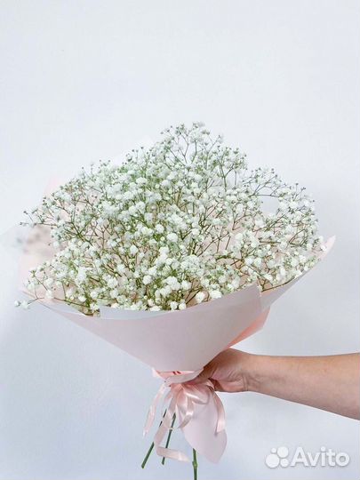 Букет из белой гипсофилы