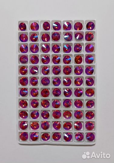 Стразы, кристаллы, 8 мм. Набор 77 шт
