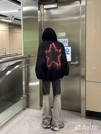 Джинсы клеш rick owens type y2k шоуруи