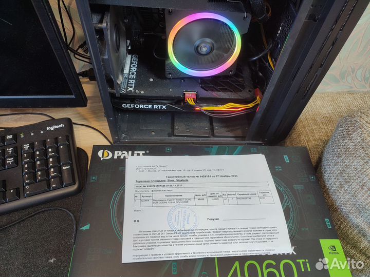 Видеокарта Palit rtx 4060 ti