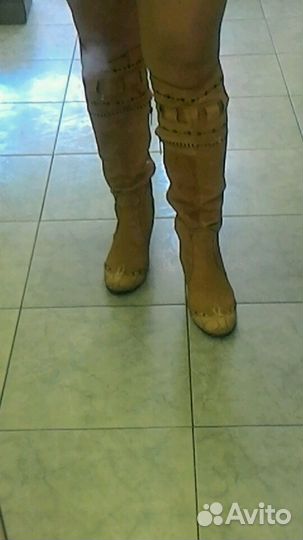 Сапоги нат кожа