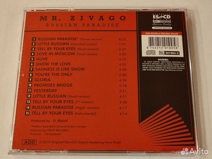 Cd Mr.Zivago - Russian Paradise