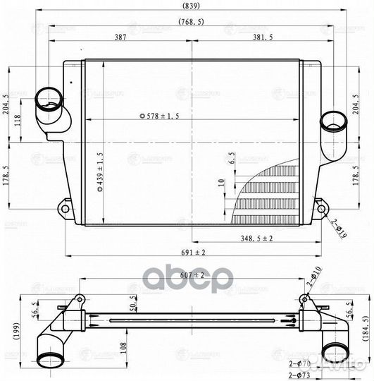 Lric03104 радиатор интеркулера GAZ