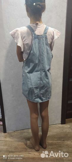 Джинсовый комбинезон для девочки 140