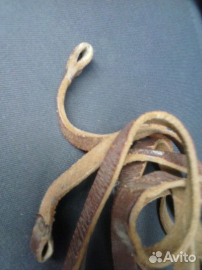 Ремень тонкий Советский кричневый кожа