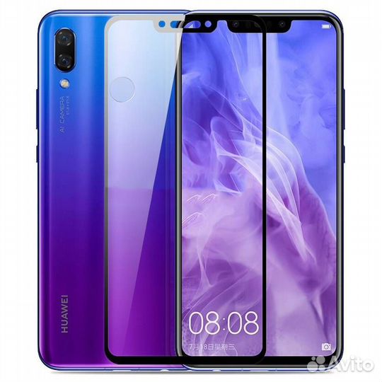 Защитное стекло 9D Huawei Honor 20i (черный)