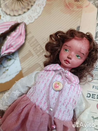 Кукла ручной работы из полимерной глины