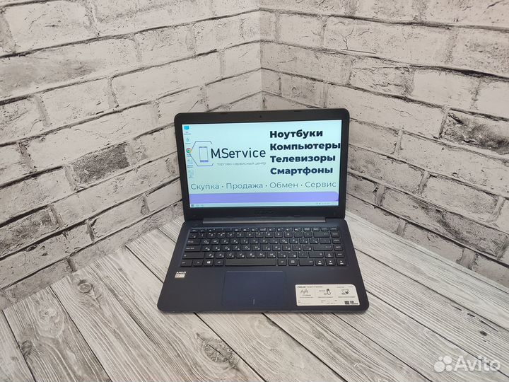 Ноутбук Asus 4 ядра/DDR3-2Gb/SSD/HDD/14