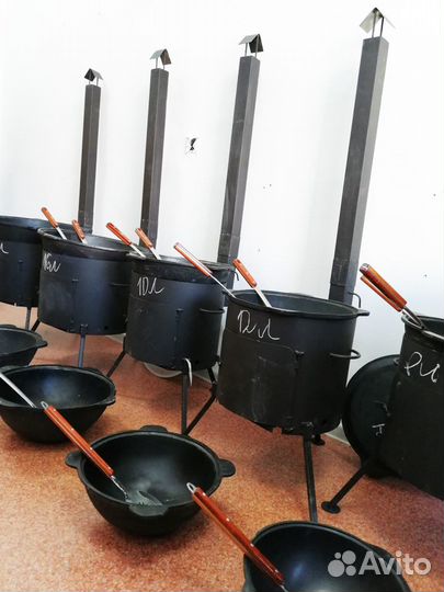 Казан 10л +Печь с трубой Шумовка Половник