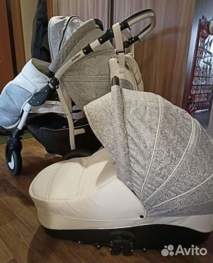 Коляска 2 в 1 эко кожа