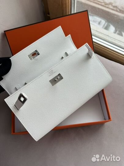 Клатч Hermes kelly to GO white