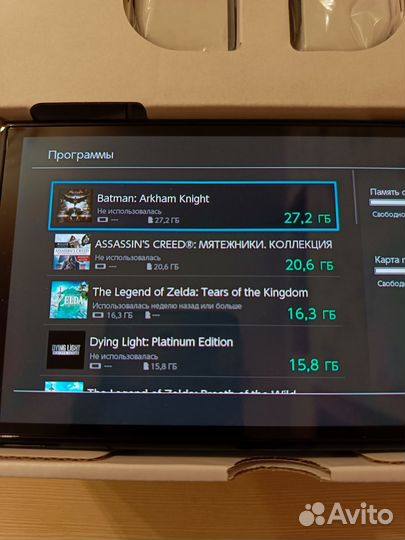 Новый Прошит Nintendo Switch oled 256гб белый