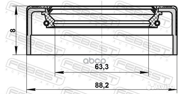 Сальник раздатки 95NES-65880808C Febest