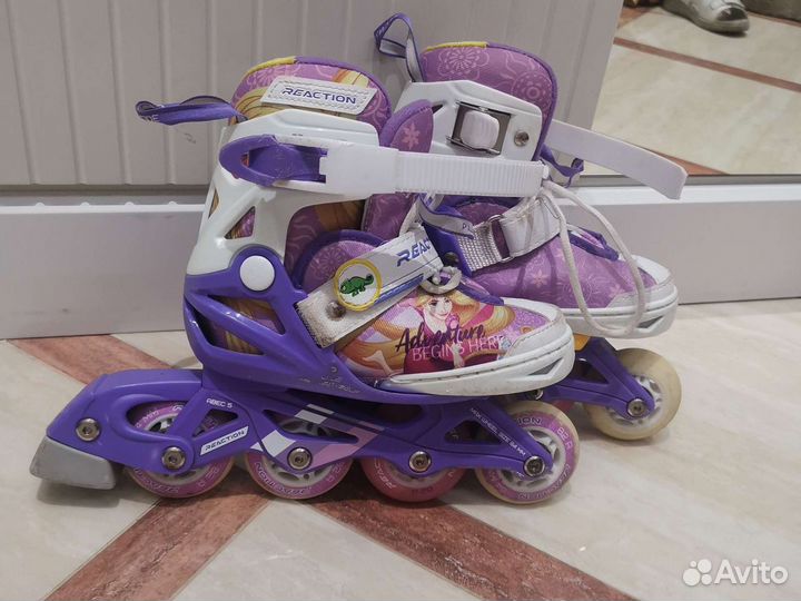 Роликовые коньки детские 26-31р с защитой