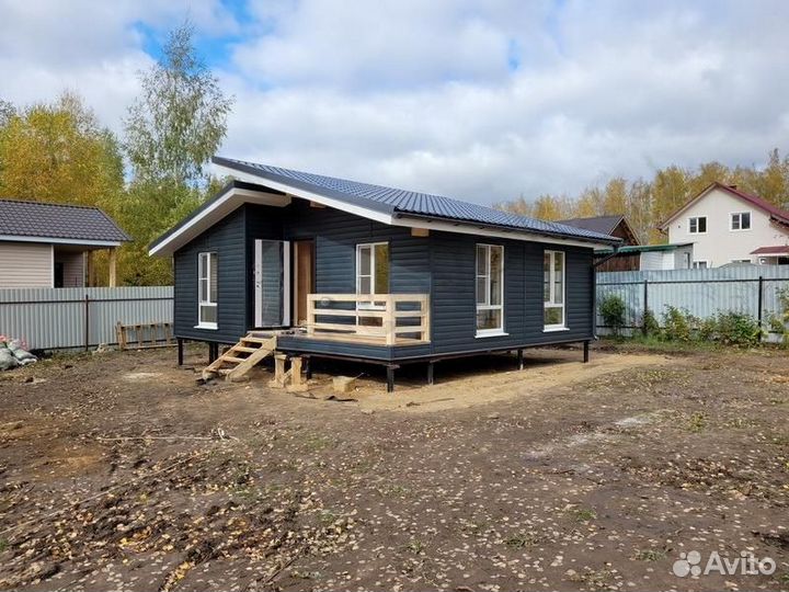 Одноэтажный каркасный домик К1-8 KR-4155