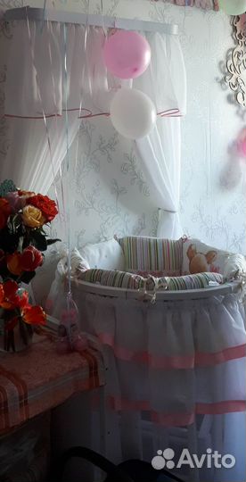 Бортики и балдахин в детскую кроватку