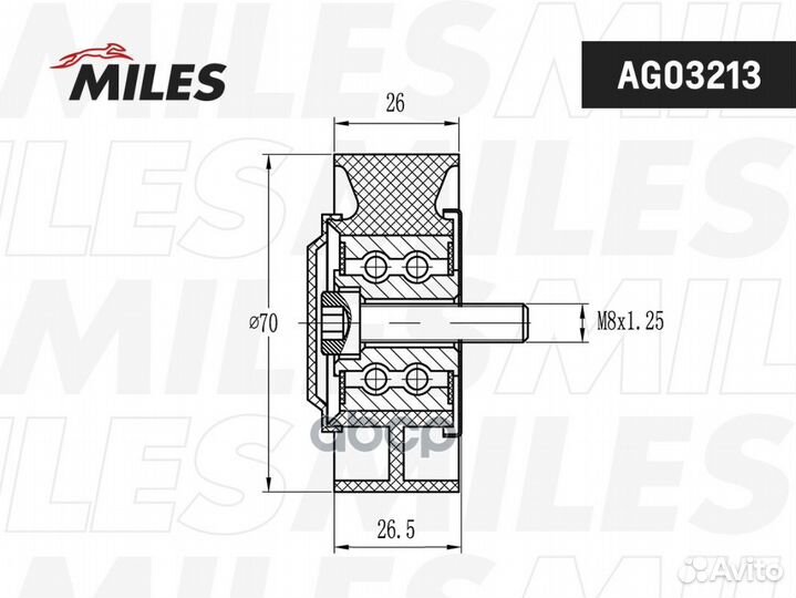 Ролик ремня приводного AG03213 Miles