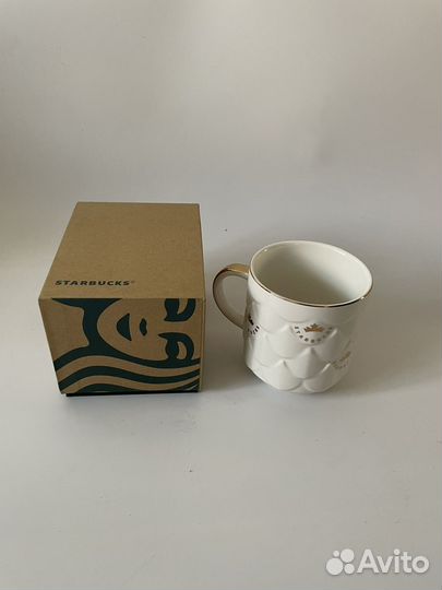 Кружка starbucks белая 385 ml