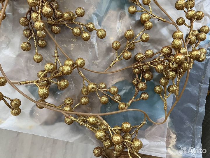 Гирлянда золотая новогодняя