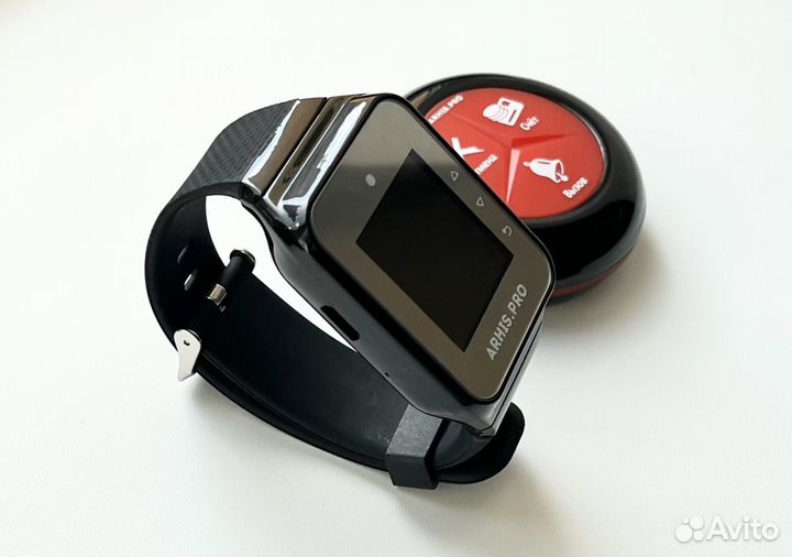 Кнопка вызова официанта и часы. Премиум комплект