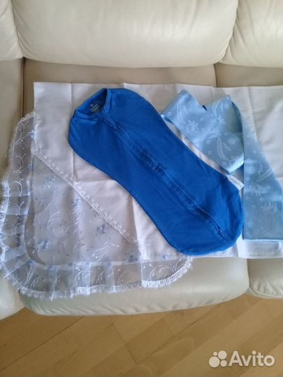 Уголок, кокон Swaddleme, атласная лента